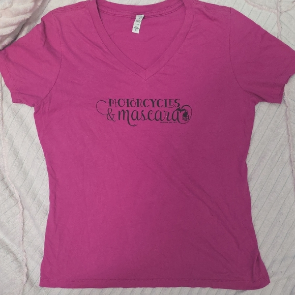 Pink V-Neck Tee - Picture 1 of 3
